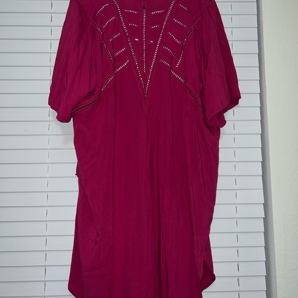 Torrid Magenta Open Front Kimono Wrap - Picture 3 of 7